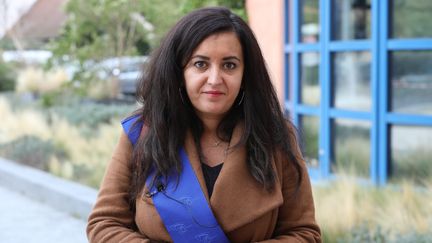 Leïla Chaibi, eurodéputée La France insoumise, à Ensheim (Alsace), le 2 octobre 2020. (VINCENT VOEGTLIN / MAXPPP)