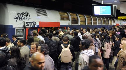 Pendant quelques heures, les lignes B et D du RER ont &eacute;t&eacute; interrompues lundi en raison du malaise d'un voyageur &agrave; Ch&acirc;telet. (BERTRAND GUAY / AFP)