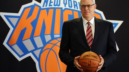 Phil Jackson lors de sa prise de pouvoir aux New York Knicks en mars 2014.