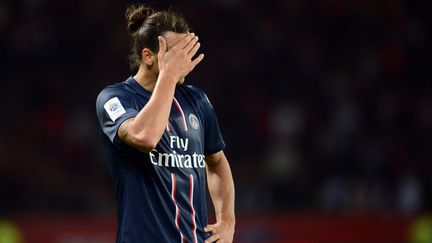 L'attaquant du PSG Zlatan Ibrahimovic lors du match face &agrave; Toulouse, le 14 septembre 2012, au Parc des Princes. (FRANCK FIFE / AFP)