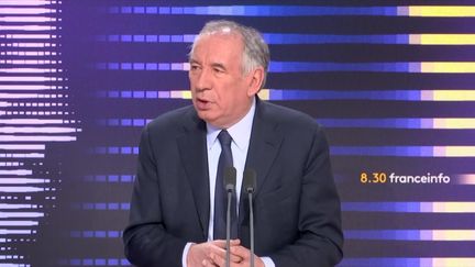 François Bayrou, haut-commissaire au Plan, président du MoDem, était lundi 17 avril l’invité du 8h30 franceinfo. (FRANCEINFO / RADIOFRANCE)