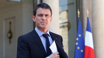 &nbsp; (Manuel Valls, après le Conseil des ministres du 22 avril dernier. © Maxppp)