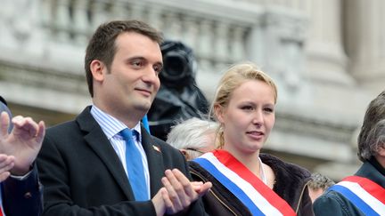 Florian Philippot aurait eu des propos violents à l'encontre de &nbsp;Marion Maréchal Le Pen d'après le Canard Enchaîné (ERIC FEFERBERG / AFP)