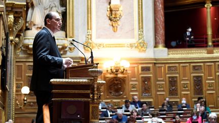 Le Premier ministre Jean Castex devant le Sénat le 16 juillet 2020. (BERTRAND GUAY / AFP)