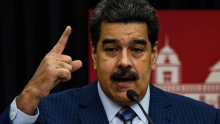 Nicolas Maduro lors d'une conférence de presse avec les médias internationaux, en décembre 2018. (FEDERICO PARRA / AFP)