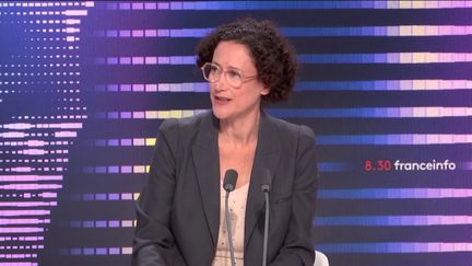 Emmanuelle Wargon,&nbsp;présidente de la Commission de régulation de l’énergie, ancienne ministre du Logement, sur franceinfo lundi 19 septembre 2022. (FRANCEINFO / RADIOFRANCE)