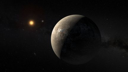 Reproduction artistique de la planète Proxima b, la plus proche de notre système solaire, publiée par l'Observatoire européen austral le 24 août 2016. (HANDOUT . / REUTERS)