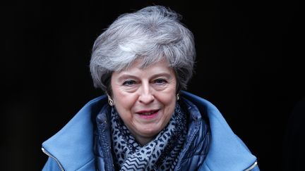 Theresa May à Salisbury, dans le sud de l'Angleterre, le 4 mars 2019.&nbsp; (ADRIAN DENNIS / AFP)