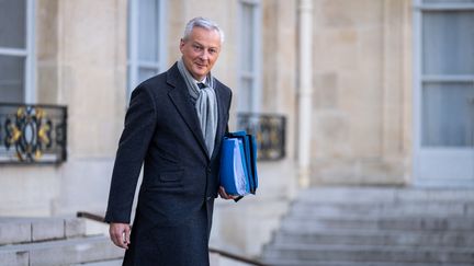 Bruno Le Maire, ministre de l'Économie, à l'Elysée, le 7 décembre 2022. (XOSE BOUZAS / HANS LUCAS / AFP)