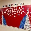 La fresque des élèves de l'école élémentaires des Bourguignons à Ezanville dans le Val-d'Oise. (NOEMIE BONNIN / FRANCEINFO / RADIO FRANCE)