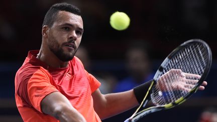 Jo-Wilfried Tsonga au Masters 1000 de Paris-Bercy, le 30 octobre 2014. (FRANCK FIFE / AFP)