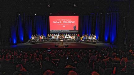 Convention d'investiture d'Anne Hidalgo à Lille, le 23 octobre 2021. (JAAK MOINEAU / HANS LUCAS VIA AFP)