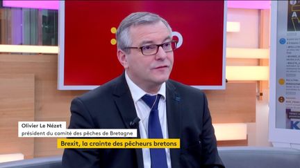 Invité de Stéphane Dépinoy dans ":l'éco", Olivier Le Nézet, président du comité des pêches de Bretagne, est venu parler des risques pour les pêcheurs français en cas de Brexit.