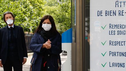 Anne Hidalgo, le 12 mai 2020, à Paris.&nbsp; (FRANCOIS GUILLOT / AFP)