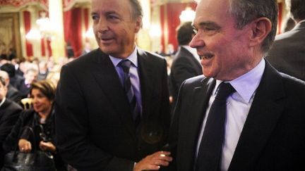 Jean-Pierre Bel et Bernard Accoyer en bisbille (ERIC FEFERBERG / AFP)