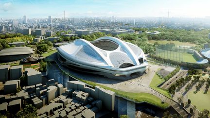  Illustration de ce que devrait être le futur Stade Olympqiue de Tokyo pour les JO de 2020.  (JAPAN SPORT COUNCIL / JAPAN SPORT COUNCIL)