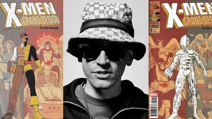 Les numéros 1 et 2 de "X-Men Grand Design" par Ed Piskor, au centre, édités chez Marvel.
 (Ed Piskor / Marvel)