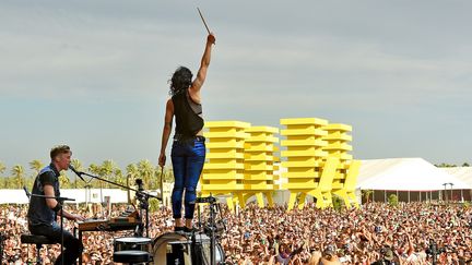 Duo indie pop américain "Matt and Kim" dans le festival de Coachella, le 24 avril 2016, Indio, Etats-Unis
 (Kevin WINTER / Getty Images North America / AFP)