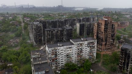 L'usine d'Azovstal, à Marioupol, le 18 mai 2022. (ANDREY BORODULIN / AFP)