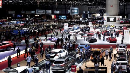 Hall d'exposition du&nbsp;Salon automobile Genève (Suisse), le 7 mars 2018. (MAXPPP)