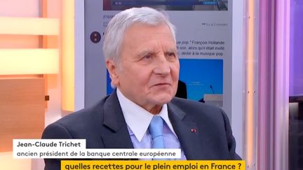 Jean-Claude Trichet, ancien président de la banque centrale européenne (BCE) tire le bilan de l’euro, quinze ans après la création de la monnaie. (FRANCEINFO)