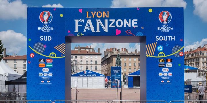 L'entrée de la fan zone de Lyon