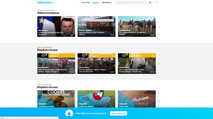 Page d'accueil Dailymotion. (CAPTURE D'ÉCRAN Dailymotion)