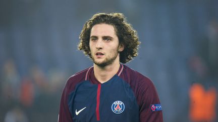 Le milieu de terrain du PSG, Adrien Rabiot, au Parc des Princes, à Paris, le 6 mars 2018. (PIERRE CHARLIER / AFP)