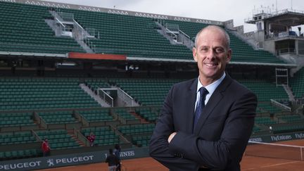 Le directeur du tournoi de Roland-Garros Guy Forget à Paris, le 19 mai 2016. (MIGUEL MEDINA / AFP)