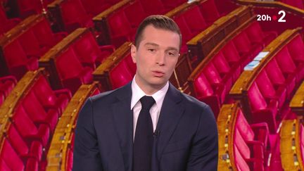 Le président du RN était mercredi, sur le plateau du "20 Heures" de France 2.