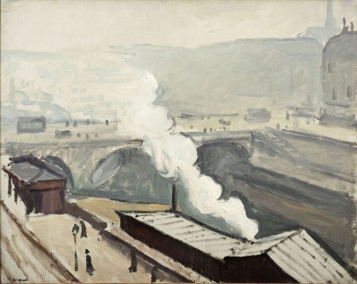 Albert Marquet, "Quai Saint-Michel avec fumée", 1908-1909, Collection particulière, courtesy Galerie de la Présidence
 (ADAGP, Paris 2016 / Philip Bernard)