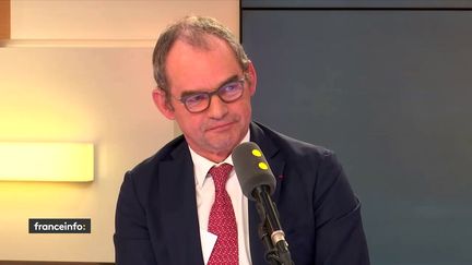 Le PDG de SNCF Réseau Patrick Jeantet, le 7 mars 2018. (RADIO FRANCE / FRANCEINFO)