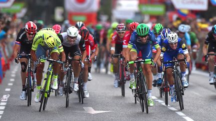 Le Danois Magnus Cort Nielsen (Orica) avait remporté la 21e et dernière étape de la Vuelta 2016 à Madrid devant l'Italien Daniele Bennati (Tinkoff). (DE WAELE TIM / TDWSPORT SARL)