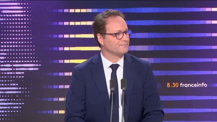 Sylvain Maillard, député Renaissance et président du groupe à l’Assemblée nationale, le 17 novembre 2023 sur franceinfo. (FRANCEINFO / RADIO FRANCE)