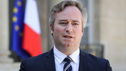 Jean-Baptiste Lemoyne,&nbsp;secrétaire d'État chargé du Tourisme, à l'Elysée, en avril 2020.&nbsp; (LUDOVIC MARIN / POOL)