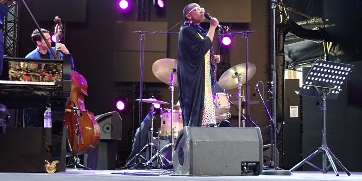 Cécile MCLorin Salvant sur la grande scène 
 (Anne Philibert)