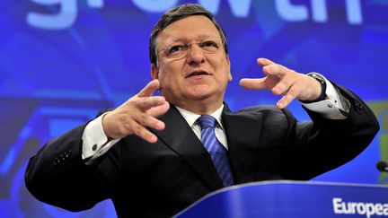 Le pr&eacute;sident de la Commission europ&eacute;enne, Jos&eacute; Manuel Barroso, le 2 juin 2014 &agrave; Bruxelles (Belgique). (GEORGES GOBET / AFP)