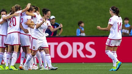 L'équipe féminine de football espagnol affronte la Corée du sud durant la Coupe du monde, le 17 juin 2015, à Ottawa (Canada). Photo d'illustration. (ICON SPORTS WIRE / ICON SPORTSWIRE)