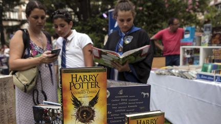 Des lecteurs de la saga "Harry Potter", lors de la Harry Potter Book Night à Buenos Aires en Argentine, le 6 février 2020. (RICARDO CEPPI / GETTY IMAGES SOUTH AMERICA)