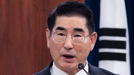 L'ex-ministre de la Défense sud-coréen Kim Yong-hyun, au Pentagone, à Washington, la capitale fédérale des Etats-Unis, le 30 octobre 2024. (SAUL LOEB / AFP)