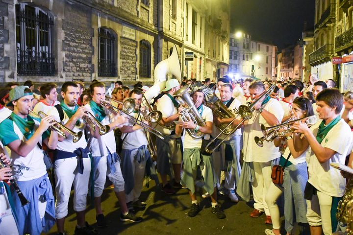 Bandas à Bayonne en juillet 2017.
 (LAURENT FERRIERE / HANS LUCAS)