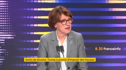 La ministre de l'Agriculture Annie Gennevard, le 8 novembre 2024, sur franceinfo. (FRANCEINFO - RADIO FRANCE)