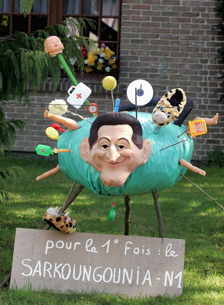 Un épeutnaert à l'effigie de Sarkozy / Moringhem avril 2016
 (PHOTOPQR/LA VOIX DU NORD)