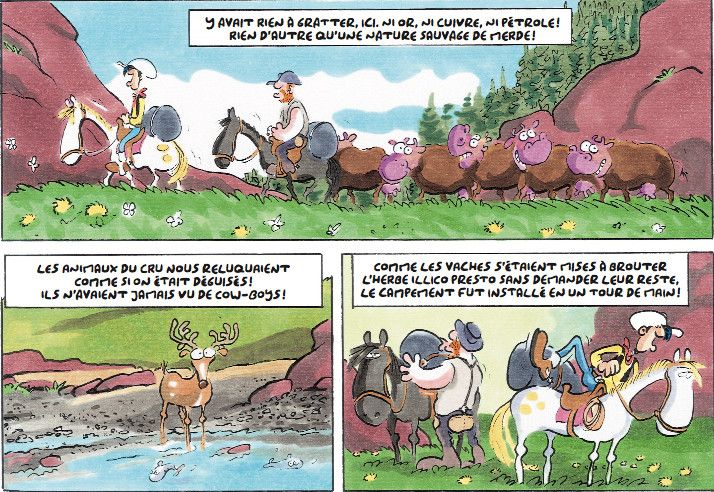 Lucky Luke par l'auteur et dessinateur de BD allemand&nbsp;Ralf König dans "Choco-Boys", édité chez Dargaud / Lucky Comics (©LUCKY COMICS 2021)