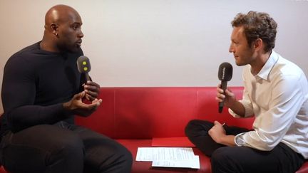 Teddy Riner avec Nicolas Teillard, interview réalisée en juillet 2020 (MORGANE FOUGERI / RADIO FRANCE)