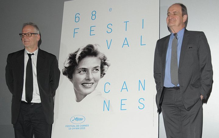 Thierry Frémaux et Pierre Lescure à la conférence de presse du Festival de Canne, le 17 avril 2015
 (KUHN CHRISTOPHER/SIPA)