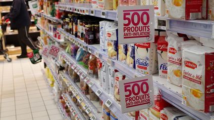 Un supermarché à Montaigu-Vendée (Vendée), le 21 mai 2023. (MATHIEU THOMASSET / HANS LUCAS / AFP)