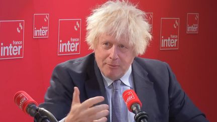 L'ancien Premier ministre du Royaume-Uni Boris Johnson sur France Inter, le 18 novembre 2024. (FRANCE INTER / RADIO FRANCE)