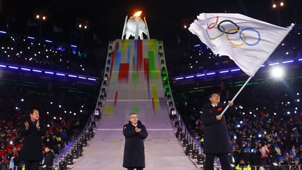 La cérémonie d'ouverture des JO d'hiver 2018 de Pyeongchang. (KAI PFAFFENBACH / AFP)