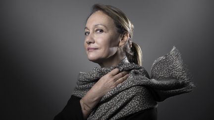 Laurence Haïm pose lors d'une séance photo pour l'AFP, à Paris, le 1er février 2017.&nbsp; (JOEL SAGET / AFP)